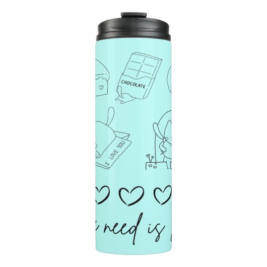 niedliche Liebe Thermosbecher (Vorderseite)