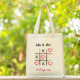 Niedliche Liebe Tic-Tac-Toe-Tag-Geschenk Tragetasche