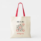 Niedliche Liebe Tic-Tac-Toe-Tag-Geschenk Tragetasche (Rückseite)
