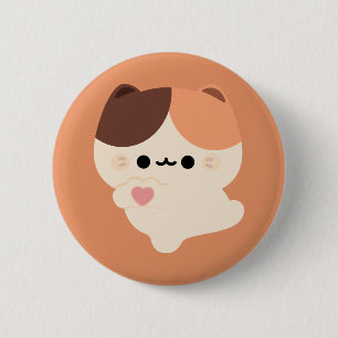 Niedliche Liebe Tortie Cat Button