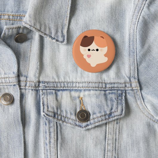 Niedliche Liebe Tortie Cat Button (Beispiel)