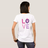 Niedliche Liebe Typografie T - Shirt (Schwarz voll)