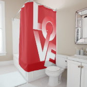Niedliche Liebe Typografie Valentinstag Duschvorhang (Beispiel)