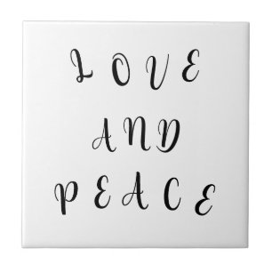 Niedliche Liebe und Frieden Fliese
