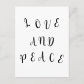 Niedliche Liebe und Frieden Postkarte (Vorderseite)