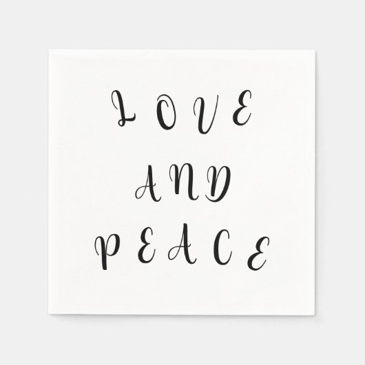 Niedliche Liebe und Frieden Serviette (Vorderseite)