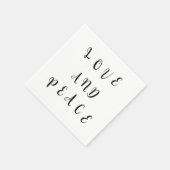 Niedliche Liebe und Frieden Serviette (Ecke)