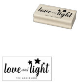 Niedliche Liebe und Lichtstars Personalisierter Ur Gummistempel (Stempel)