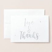 Niedliche Liebe und vielen Dank an Foto Wedding Vi Folienkarte (Vorderseite mit Umschlag)