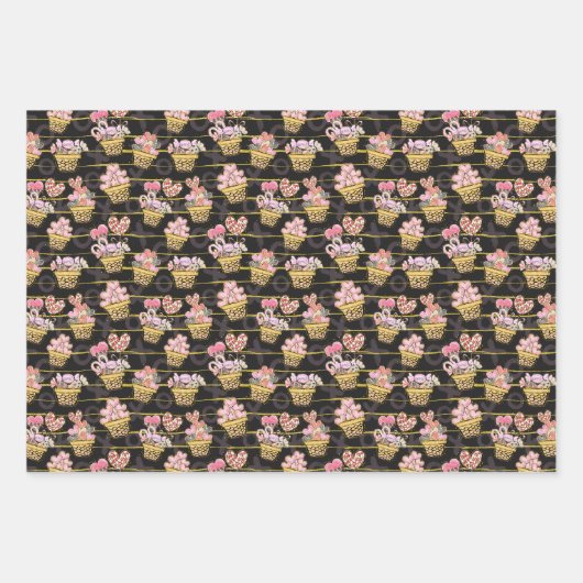 niedliche Liebe Valentin Geschenkpapier Set (Vorderseite 2)