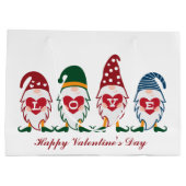 niedliche Liebe Valentine gnome fügen Text hinzu Große Geschenktüte (Rückseite)