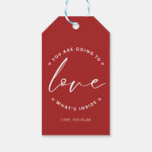 Niedliche Liebe Valentinstag Geschenkanhänger (Rückseite)