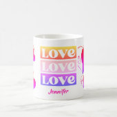 Niedliche Liebe Valentinstag Personalisierte Mug Kaffeetasse (Mittel)