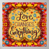 Niedliche Liebe verändert alles Inspirivity Poster (Vorne)