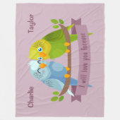 Niedliche Liebe-Vogel-Name-Fleecedecken Fleecedecke (Vorderseite)