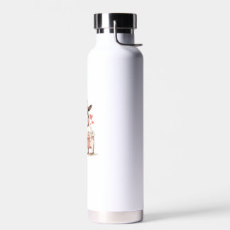 Niedliche Liebe von Kuh und Schwein Trinkflasche