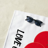 Niedliche Liebe wächst rote Tomaten Strandtuch (Beispiel)