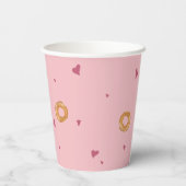 Niedliche LIEBE | Weiches Rosa | Pappbecher (Rückseite)