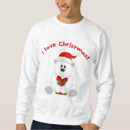Niedliche Liebe-Weihnachtskunst des Teddy-Bärn-I Sweatshirt