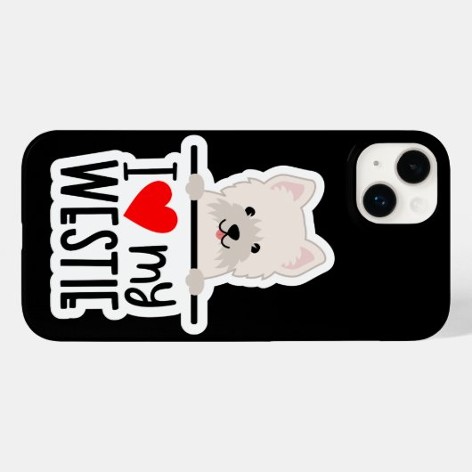 Niedliche Liebe Westie Case-Mate iPhone Fall Hülle (Rückseite (Horizontal))