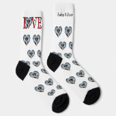 Niedliche Liebe Wörter mit Foto für Hunde oder Per Socken (Rechts)