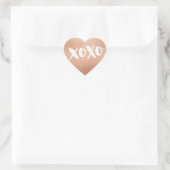 NIEDLICHE LIEBE XOXO HERZ Moderne Rose Goldenes We Herz-Aufkleber (Tasche)
