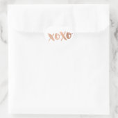 NIEDLICHE LIEBE XOXO HERZ Moderne Rose Goldenes We Herz-Aufkleber (Tasche)