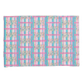 Niedliche Liebe Zitat Pastellfarben Rosa Gelb Blau Kissenbezug (Vorderseite-Rechts)