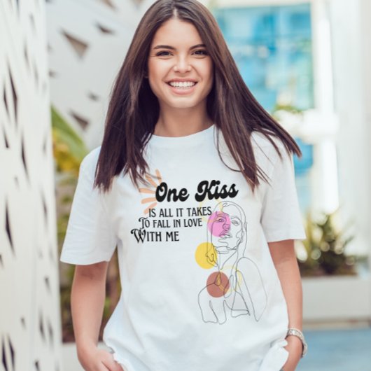 niedliche Liebe Zitat Pink Stilvolle Linie Kunst Z T-Shirt