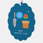 Niedliche Liebe zum Valentinstag Ornament Karte (Links)