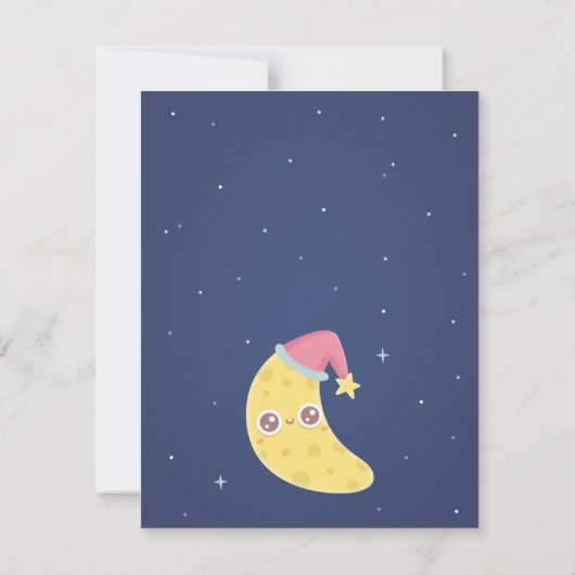 Niedliche Liebe zur Mond & Back Baby Dusche Einladung (Rückseite)