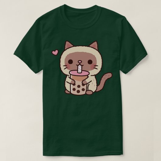 Niedliche Lieben der Siamkatze trinken Bubble Tee (Design vorne)