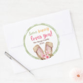 Niedliche Lieben Ostern Runder Aufkleber (Umschlag)