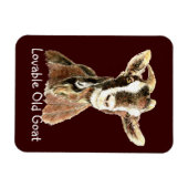 Niedliche liebenswerte alte Ziege, Spaß von Nutzti Magnet (Horizontal)