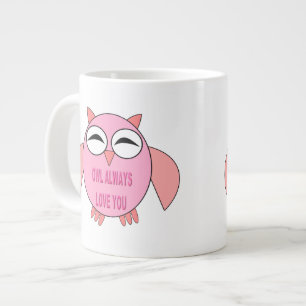 Niedliche Liebesbotschaft Eulen-Tasse Jumbo-Tasse