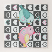 Niedliche Liebesgeburten & Herz - Romantik - Puzzle (Horizontal)