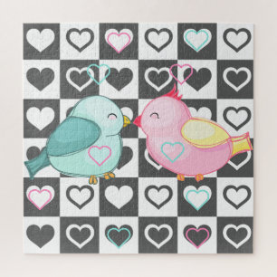 Niedliche Liebesgeburten & Herz - Romantik - Puzzle