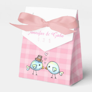 Niedliche Liebesgeburten - Illustration auf rosa K Geschenkschachtel