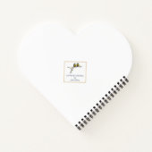 niedliche Liebesvögel Kirschblüte Baumherz weiß Notizblock (Rückseite)