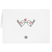 Niedliche Liebesvögel Lovebirds Rosa Hochzeit Viel (Rückseite Horizontal)