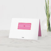 Niedliche Liebesvögel mit rotem Herzen Feiertagskarte (Rückseite)