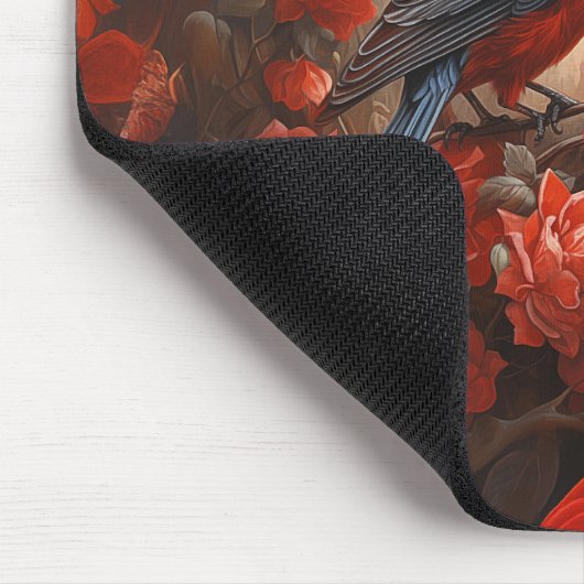 Niedliche Liebesvögel Mousepad (Ecke)