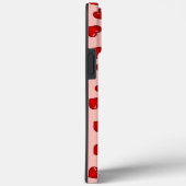 Niedliche Liebhaber Rotes Herzmuster auf Rosa Rosa Case-Mate iPhone Hülle (Rückseite / Rechts)