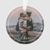 Niedliche LiebhaberInText für einfache Liebe Ornament (Vorderseite)