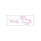 Niedliche liebliche Einhorn-Individuelle Name Selb Permastempel (Design)