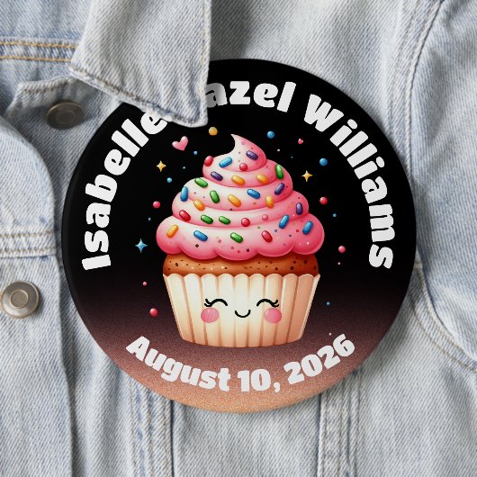 Niedliche L'il Cupcake Candy Sprinkles Kinderdusch Button (Beispiel)