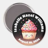Niedliche L'il Cupcake Candy Sprinkles Kinderdusch Magnet (Vorderseite/Rückseite)