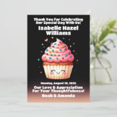 Niedliche L'il Cupcake Sprinkles Baby Dusche Willk Einladung (Stehend Vorderseite)