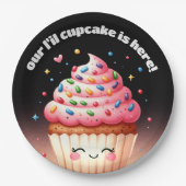 Niedliche L'il Cupcake Sprinkles Baby Dusche Willk Pappteller (Vorderseite)