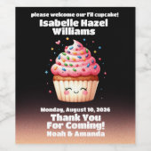 Niedliche L'il Cupcake Sprinkles Baby Dusche Willk Weinetikett (Einzelnes Label)
